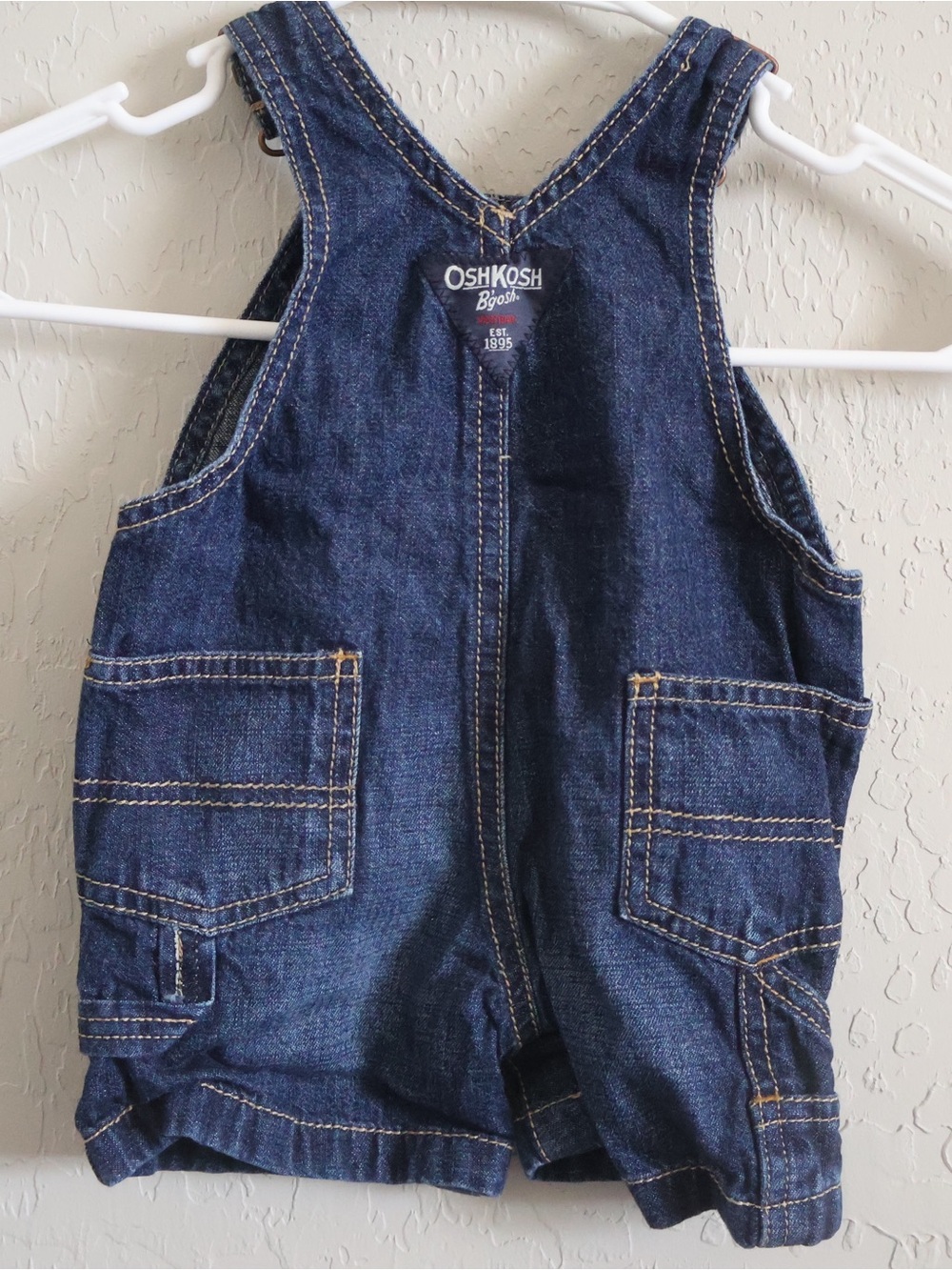 OshKosh B'gosh Dark Blue Denim Shortalls for Kids - Picture 2 of 6